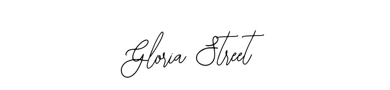 How to make Gloria Street name signature. Use Bearetta-2O07w style for creating short signs online. This is the latest handwritten sign. Gloria Street signature style 12 images and pictures png