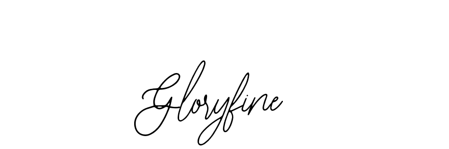 Use a signature maker to create a handwritten signature online. With this signature software, you can design (Bearetta-2O07w) your own signature for name Gloryfine. Gloryfine signature style 12 images and pictures png