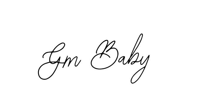 Gm Baby stylish signature style. Best Handwritten Sign (Bearetta-2O07w) for my name. Handwritten Signature Collection Ideas for my name Gm Baby. Gm Baby signature style 12 images and pictures png