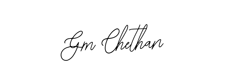 Use a signature maker to create a handwritten signature online. With this signature software, you can design (Bearetta-2O07w) your own signature for name Gm Chethan. Gm Chethan signature style 12 images and pictures png