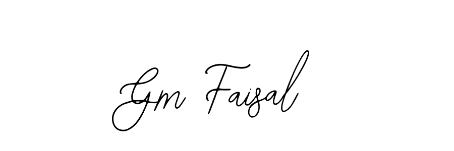 Similarly Bearetta-2O07w is the best handwritten signature design. Signature creator online .You can use it as an online autograph creator for name Gm Faisal. Gm Faisal signature style 12 images and pictures png