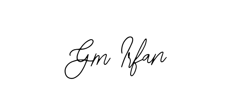 Similarly Bearetta-2O07w is the best handwritten signature design. Signature creator online .You can use it as an online autograph creator for name Gm Irfan. Gm Irfan signature style 12 images and pictures png