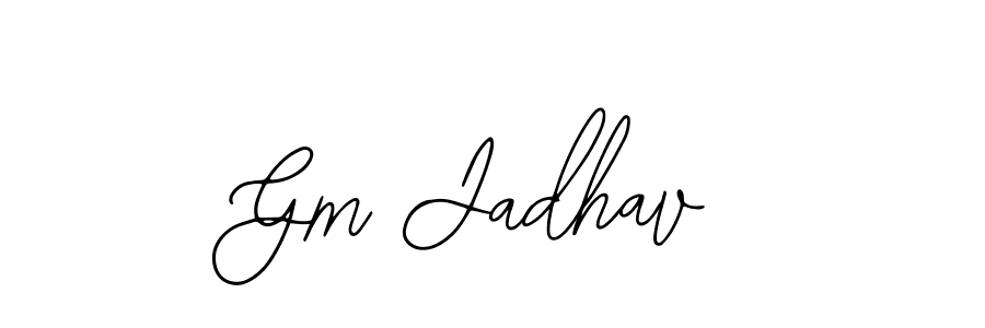 Similarly Bearetta-2O07w is the best handwritten signature design. Signature creator online .You can use it as an online autograph creator for name Gm Jadhav. Gm Jadhav signature style 12 images and pictures png