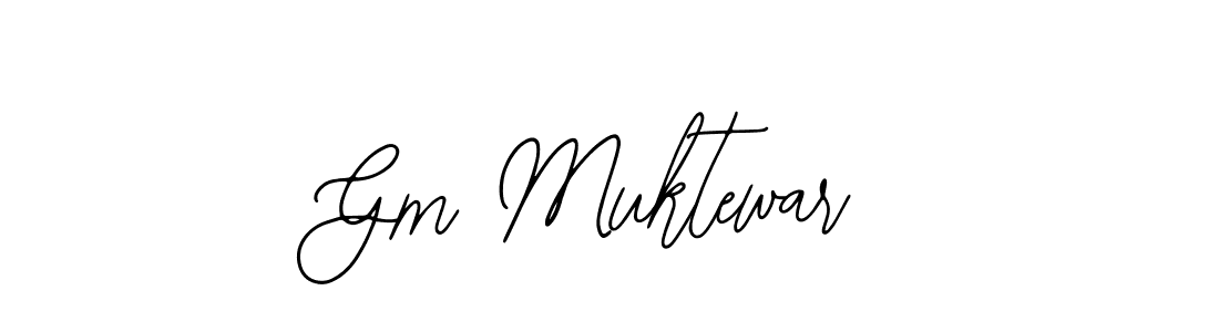 Gm Muktewar stylish signature style. Best Handwritten Sign (Bearetta-2O07w) for my name. Handwritten Signature Collection Ideas for my name Gm Muktewar. Gm Muktewar signature style 12 images and pictures png