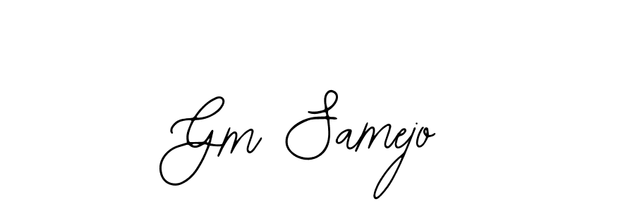 Use a signature maker to create a handwritten signature online. With this signature software, you can design (Bearetta-2O07w) your own signature for name Gm Samejo. Gm Samejo signature style 12 images and pictures png