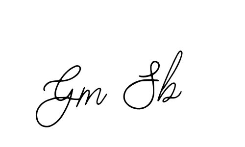 The best way (Bearetta-2O07w) to make a short signature is to pick only two or three words in your name. The name Gm Sb include a total of six letters. For converting this name. Gm Sb signature style 12 images and pictures png