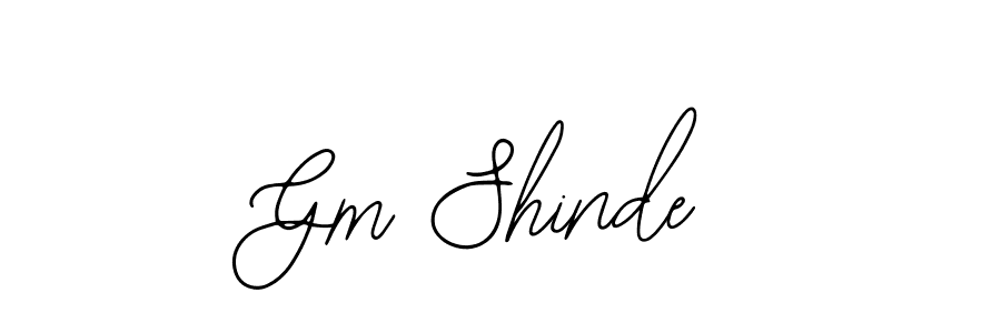 Similarly Bearetta-2O07w is the best handwritten signature design. Signature creator online .You can use it as an online autograph creator for name Gm Shinde. Gm Shinde signature style 12 images and pictures png