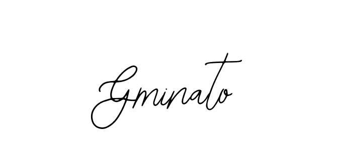 How to make Gminato signature? Bearetta-2O07w is a professional autograph style. Create handwritten signature for Gminato name. Gminato signature style 12 images and pictures png