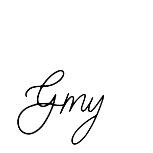 How to make Gmy name signature. Use Bearetta-2O07w style for creating short signs online. This is the latest handwritten sign. Gmy signature style 12 images and pictures png