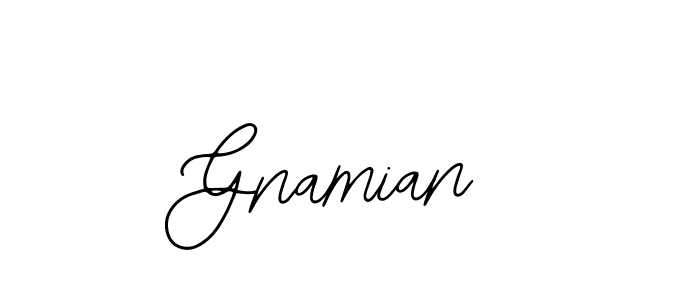 Design your own signature with our free online signature maker. With this signature software, you can create a handwritten (Bearetta-2O07w) signature for name Gnamian. Gnamian signature style 12 images and pictures png