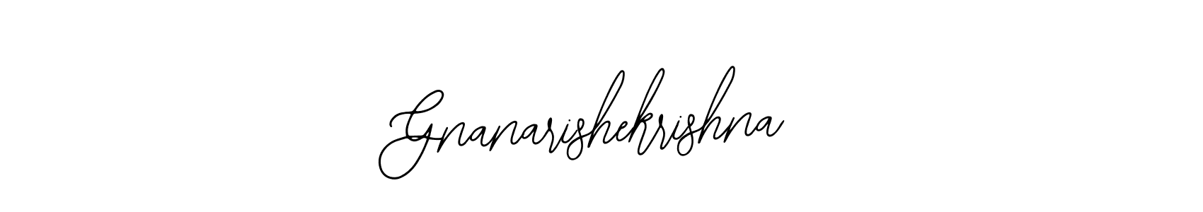 You should practise on your own different ways (Bearetta-2O07w) to write your name (Gnanarishekrishna) in signature. don't let someone else do it for you. Gnanarishekrishna signature style 12 images and pictures png