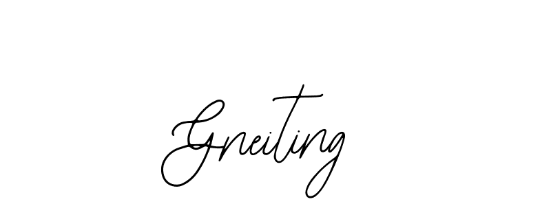 Use a signature maker to create a handwritten signature online. With this signature software, you can design (Bearetta-2O07w) your own signature for name Gneiting. Gneiting signature style 12 images and pictures png