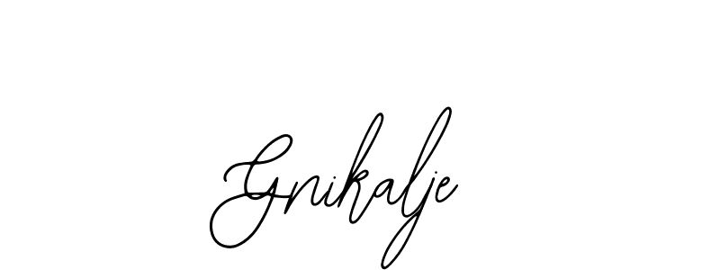Bearetta-2O07w is a professional signature style that is perfect for those who want to add a touch of class to their signature. It is also a great choice for those who want to make their signature more unique. Get Gnikalje name to fancy signature for free. Gnikalje signature style 12 images and pictures png