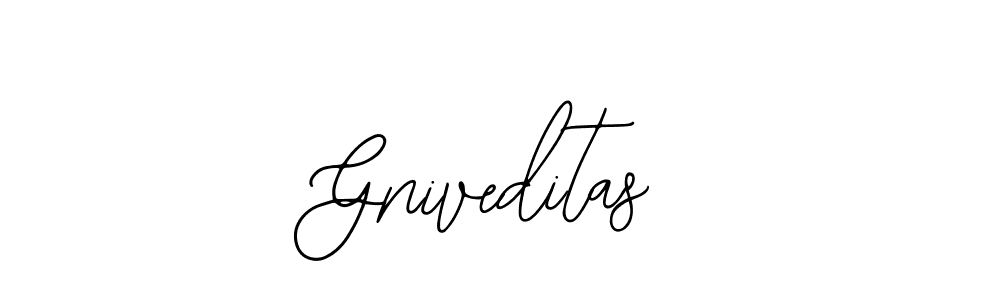 How to make Gniveditas signature? Bearetta-2O07w is a professional autograph style. Create handwritten signature for Gniveditas name. Gniveditas signature style 12 images and pictures png