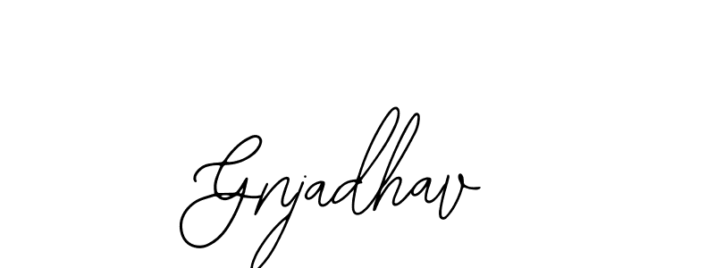 How to make Gnjadhav name signature. Use Bearetta-2O07w style for creating short signs online. This is the latest handwritten sign. Gnjadhav signature style 12 images and pictures png
