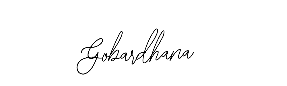 Design your own signature with our free online signature maker. With this signature software, you can create a handwritten (Bearetta-2O07w) signature for name Gobardhana. Gobardhana signature style 12 images and pictures png