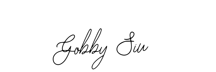 You should practise on your own different ways (Bearetta-2O07w) to write your name (Gobby Siu) in signature. don't let someone else do it for you. Gobby Siu signature style 12 images and pictures png