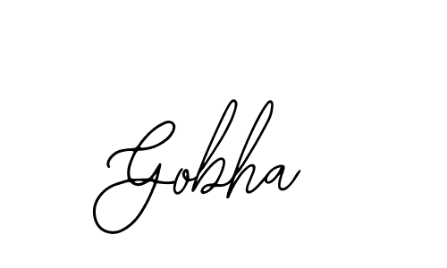 How to make Gobha name signature. Use Bearetta-2O07w style for creating short signs online. This is the latest handwritten sign. Gobha signature style 12 images and pictures png