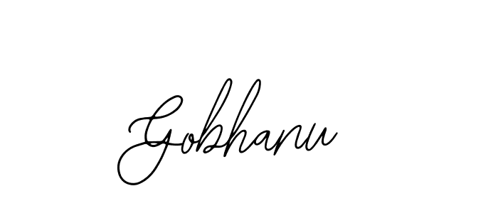 You should practise on your own different ways (Bearetta-2O07w) to write your name (Gobhanu) in signature. don't let someone else do it for you. Gobhanu signature style 12 images and pictures png