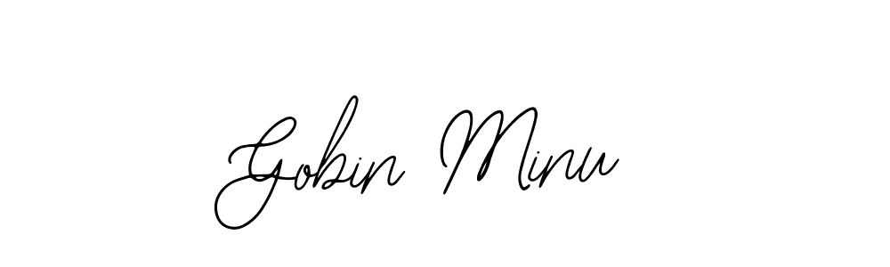 How to make Gobin Minu signature? Bearetta-2O07w is a professional autograph style. Create handwritten signature for Gobin Minu name. Gobin Minu signature style 12 images and pictures png