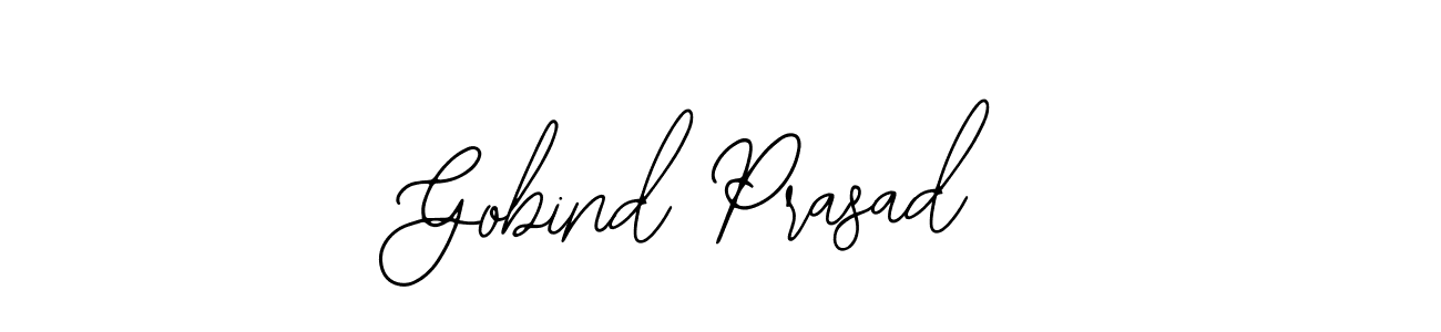Use a signature maker to create a handwritten signature online. With this signature software, you can design (Bearetta-2O07w) your own signature for name Gobind Prasad. Gobind Prasad signature style 12 images and pictures png