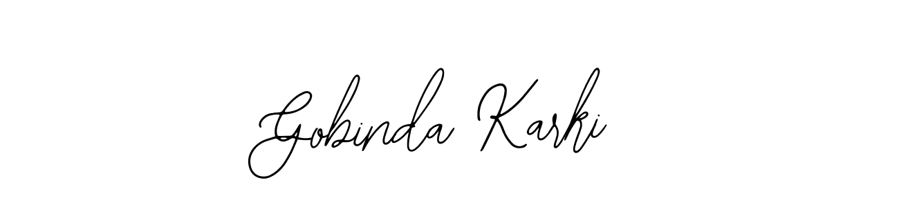 Design your own signature with our free online signature maker. With this signature software, you can create a handwritten (Bearetta-2O07w) signature for name Gobinda Karki. Gobinda Karki signature style 12 images and pictures png