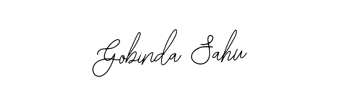 You should practise on your own different ways (Bearetta-2O07w) to write your name (Gobinda Sahu) in signature. don't let someone else do it for you. Gobinda Sahu signature style 12 images and pictures png