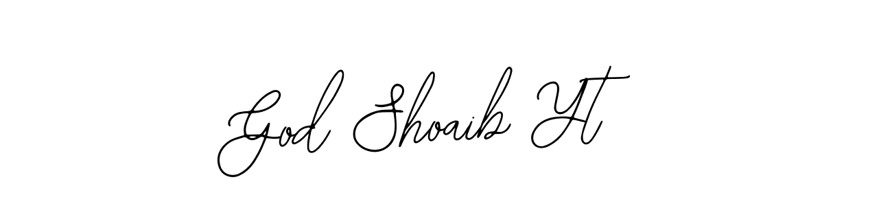 How to make God Shoaib Yt name signature. Use Bearetta-2O07w style for creating short signs online. This is the latest handwritten sign. God Shoaib Yt signature style 12 images and pictures png