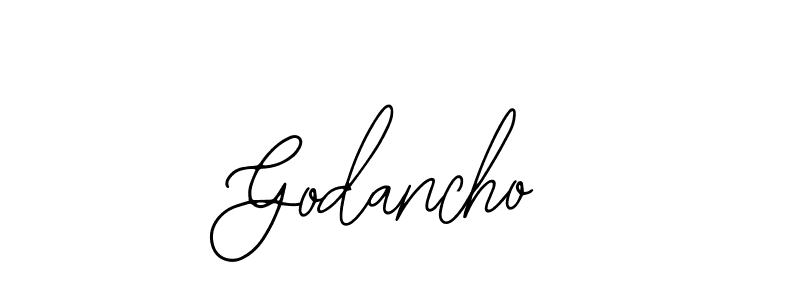 The best way (Bearetta-2O07w) to make a short signature is to pick only two or three words in your name. The name Godancho include a total of six letters. For converting this name. Godancho signature style 12 images and pictures png