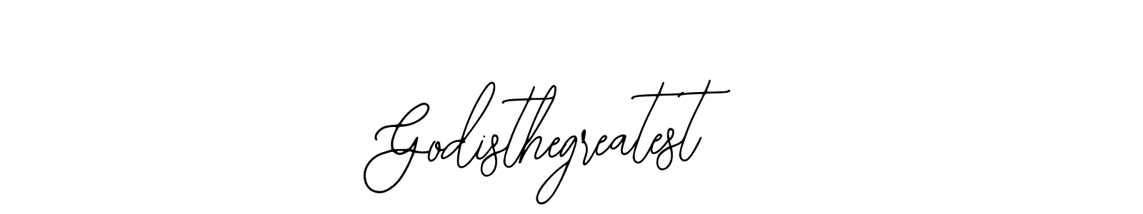 if you are searching for the best signature style for your name Godisthegreatest. so please give up your signature search. here we have designed multiple signature styles  using Bearetta-2O07w. Godisthegreatest signature style 12 images and pictures png