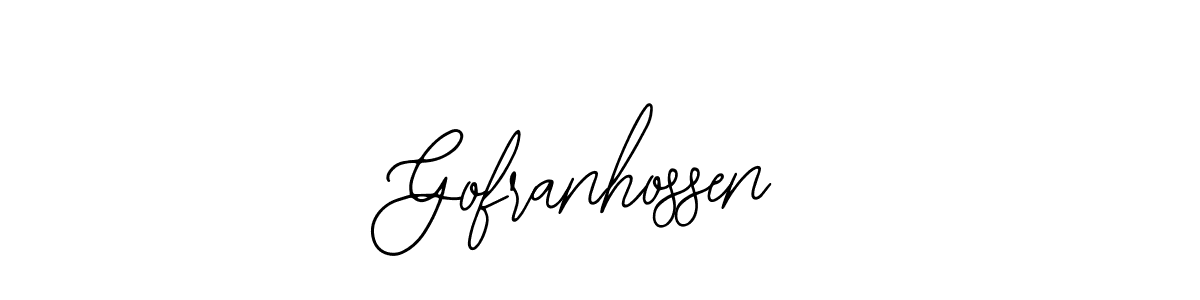 How to Draw Gofranhossen signature style? Bearetta-2O07w is a latest design signature styles for name Gofranhossen. Gofranhossen signature style 12 images and pictures png