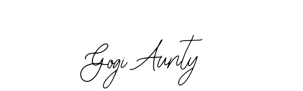 How to make Gogi Aunty signature? Bearetta-2O07w is a professional autograph style. Create handwritten signature for Gogi Aunty name. Gogi Aunty signature style 12 images and pictures png