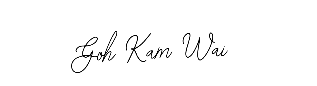 Also You can easily find your signature by using the search form. We will create Goh Kam Wai name handwritten signature images for you free of cost using Bearetta-2O07w sign style. Goh Kam Wai signature style 12 images and pictures png