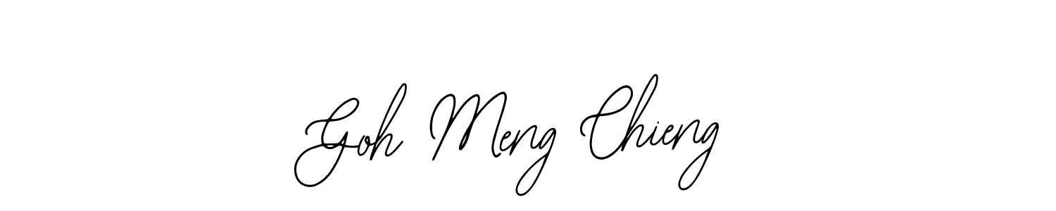 The best way (Bearetta-2O07w) to make a short signature is to pick only two or three words in your name. The name Goh Meng Chieng include a total of six letters. For converting this name. Goh Meng Chieng signature style 12 images and pictures png