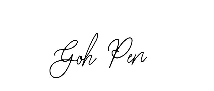 Similarly Bearetta-2O07w is the best handwritten signature design. Signature creator online .You can use it as an online autograph creator for name Goh Pen. Goh Pen signature style 12 images and pictures png