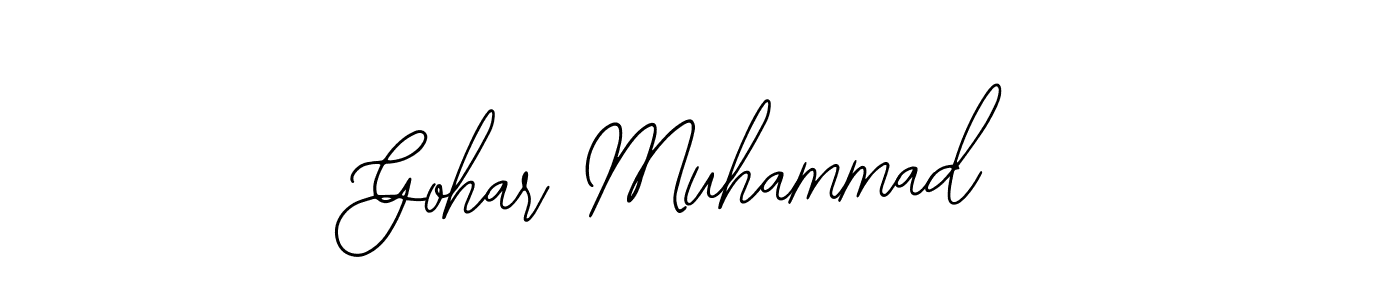 How to make Gohar Muhammad name signature. Use Bearetta-2O07w style for creating short signs online. This is the latest handwritten sign. Gohar Muhammad signature style 12 images and pictures png