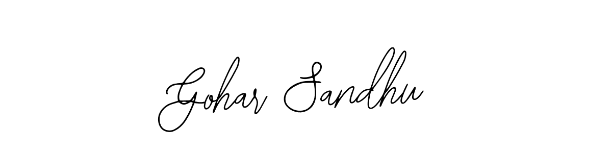 How to make Gohar Sandhu signature? Bearetta-2O07w is a professional autograph style. Create handwritten signature for Gohar Sandhu name. Gohar Sandhu signature style 12 images and pictures png