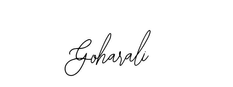 Design your own signature with our free online signature maker. With this signature software, you can create a handwritten (Bearetta-2O07w) signature for name Goharali. Goharali signature style 12 images and pictures png