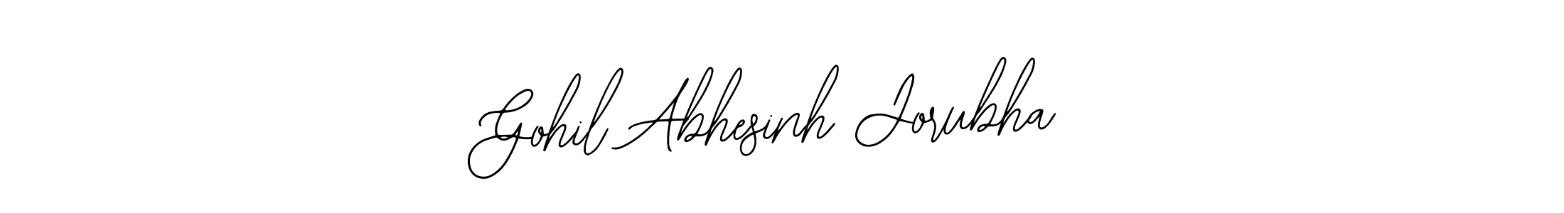 How to make Gohil Abhesinh Jorubha name signature. Use Bearetta-2O07w style for creating short signs online. This is the latest handwritten sign. Gohil Abhesinh Jorubha signature style 12 images and pictures png