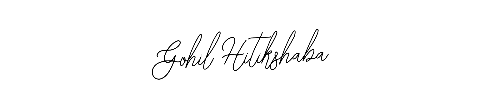 Make a beautiful signature design for name Gohil Hitikshaba. Use this online signature maker to create a handwritten signature for free. Gohil Hitikshaba signature style 12 images and pictures png