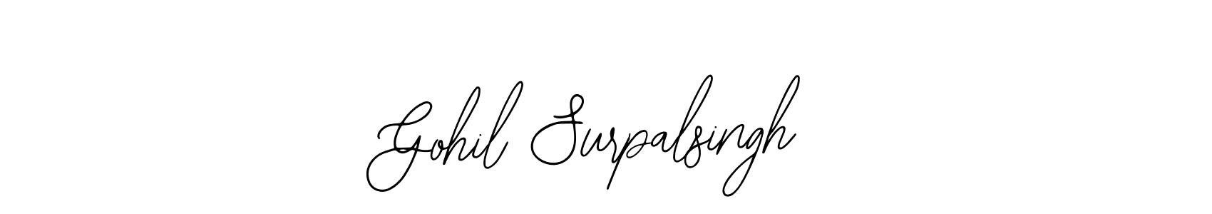 Use a signature maker to create a handwritten signature online. With this signature software, you can design (Bearetta-2O07w) your own signature for name Gohil Surpalsingh. Gohil Surpalsingh signature style 12 images and pictures png