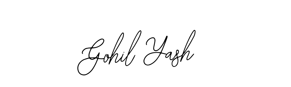 if you are searching for the best signature style for your name Gohil Yash. so please give up your signature search. here we have designed multiple signature styles  using Bearetta-2O07w. Gohil Yash signature style 12 images and pictures png