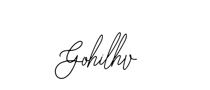 if you are searching for the best signature style for your name Gohilhv. so please give up your signature search. here we have designed multiple signature styles  using Bearetta-2O07w. Gohilhv signature style 12 images and pictures png
