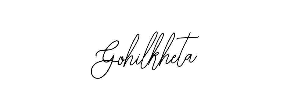 Similarly Bearetta-2O07w is the best handwritten signature design. Signature creator online .You can use it as an online autograph creator for name Gohilkheta. Gohilkheta signature style 12 images and pictures png