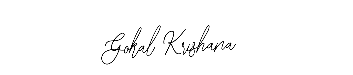 Also You can easily find your signature by using the search form. We will create Gokal Krishana name handwritten signature images for you free of cost using Bearetta-2O07w sign style. Gokal Krishana signature style 12 images and pictures png
