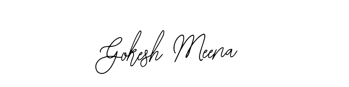 Gokesh Meena stylish signature style. Best Handwritten Sign (Bearetta-2O07w) for my name. Handwritten Signature Collection Ideas for my name Gokesh Meena. Gokesh Meena signature style 12 images and pictures png