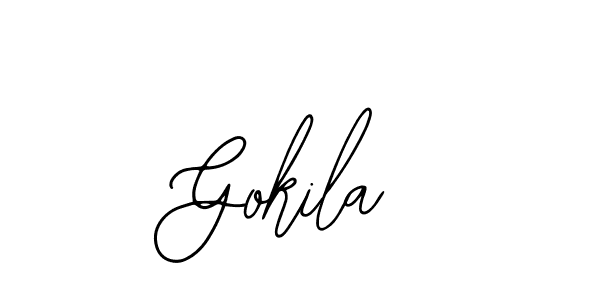 Use a signature maker to create a handwritten signature online. With this signature software, you can design (Bearetta-2O07w) your own signature for name Gokila. Gokila signature style 12 images and pictures png