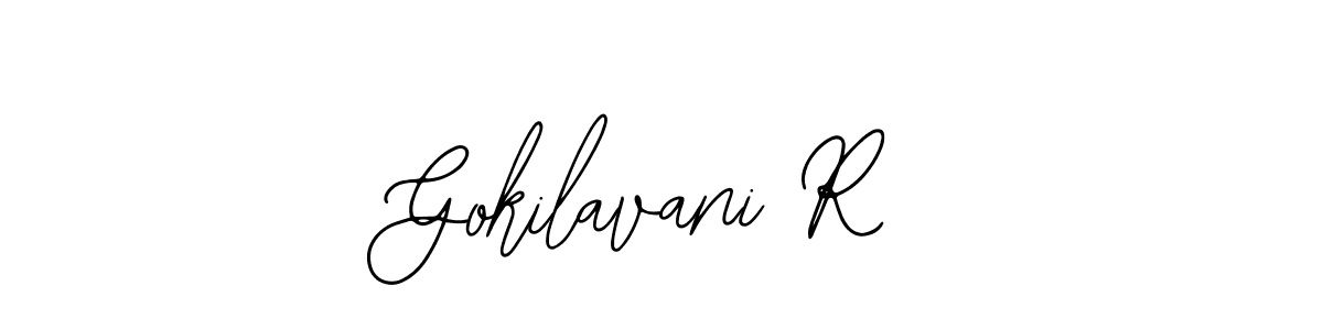 if you are searching for the best signature style for your name Gokilavani R. so please give up your signature search. here we have designed multiple signature styles  using Bearetta-2O07w. Gokilavani R signature style 12 images and pictures png