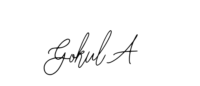 Design your own signature with our free online signature maker. With this signature software, you can create a handwritten (Bearetta-2O07w) signature for name Gokul A. Gokul A signature style 12 images and pictures png