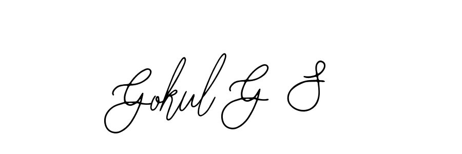 How to Draw Gokul G S signature style? Bearetta-2O07w is a latest design signature styles for name Gokul G S. Gokul G S signature style 12 images and pictures png